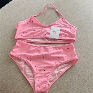 Lola + The Boys Pink Sequin Bikini Set